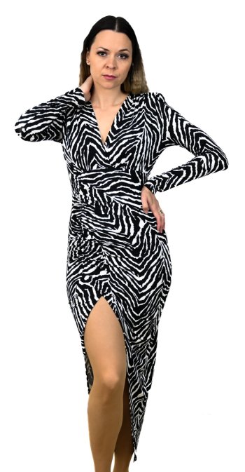 Dlhé letné šaty Zebra