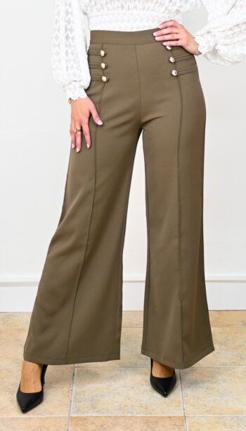 Elegantné nohavice s vysokým pásom MarySha
