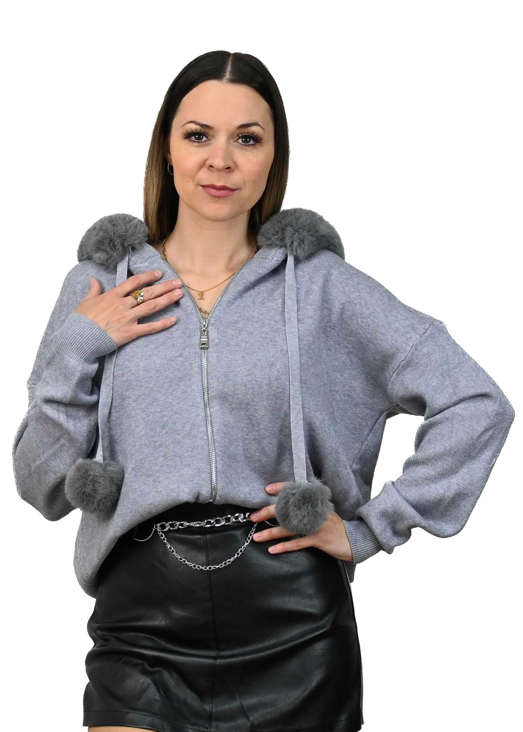 Oversize sveter s kožušinkou MarySha Krásna móda