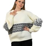 Pletený sveter s norským vzorom MarySha