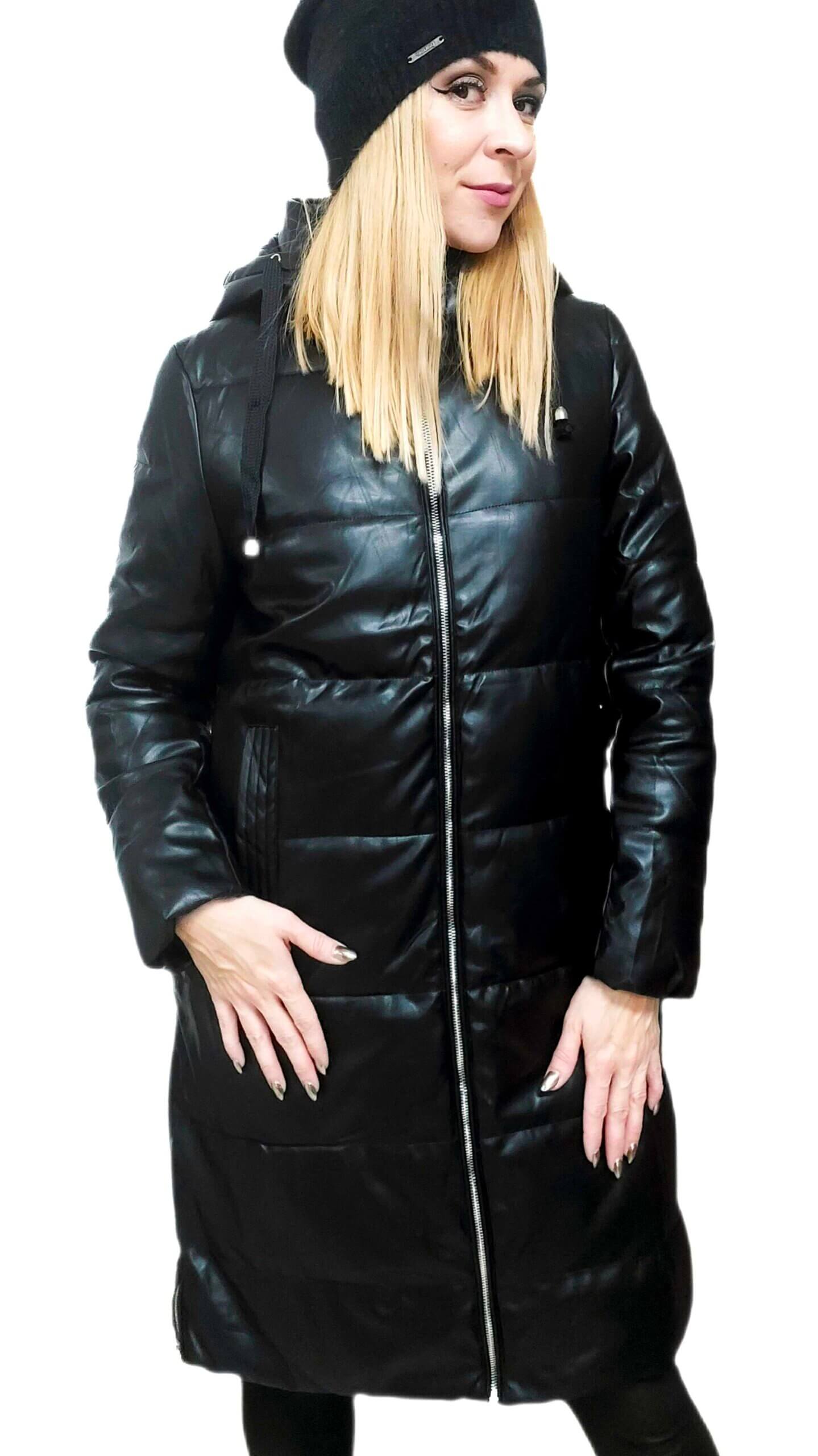 Prešívaná bunda so zipsami Emily čierna Krásna moda