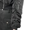 Dámska bombera čierna Krásna móda predné vrecko