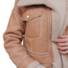 Krátka bunda s kožušinovým golierom Pilotka Krásna móda detail
