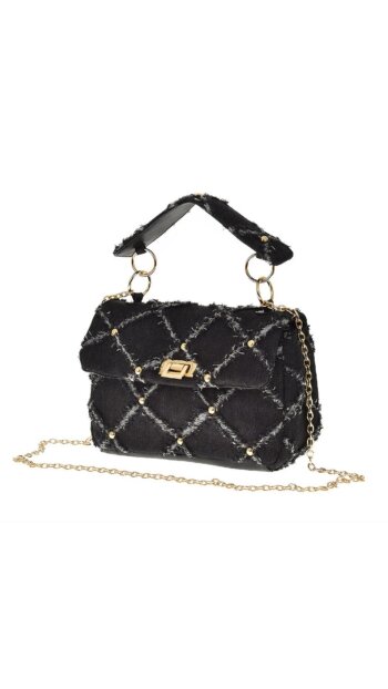 Rifľová kabelka čierna Krásna móda